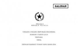 UNDANG-UNDANG REPUBLIK INDONESIA NOMOR 6 TAHUN 2014 TENTANG DESA